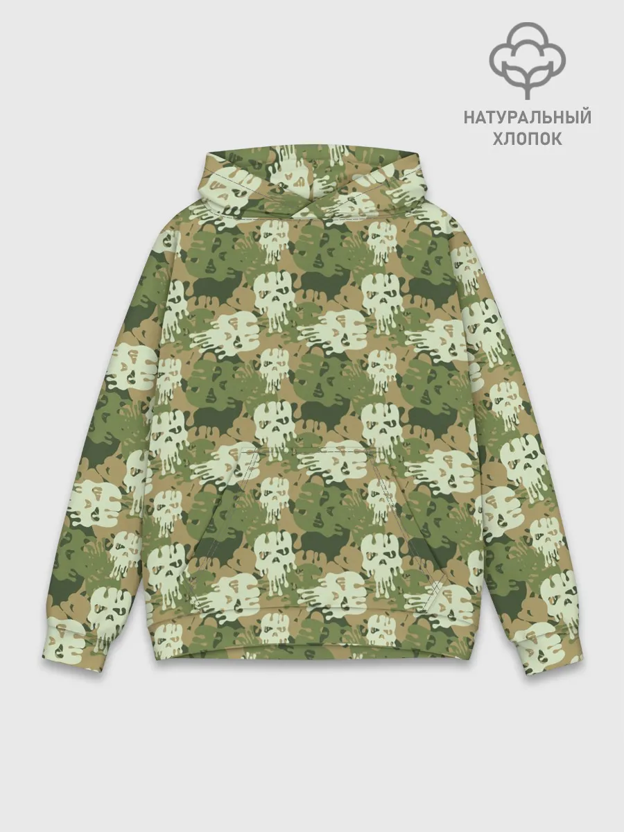 Худи мужской база хлопок / Силуэты Черепов