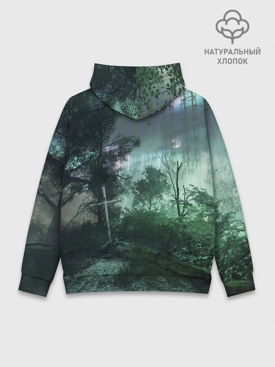 Худи мужской база хлопок / Chernobylite игровой арт