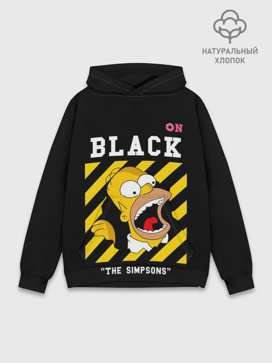 Худи мужской база хлопок / Симпсоны х ON BLACK