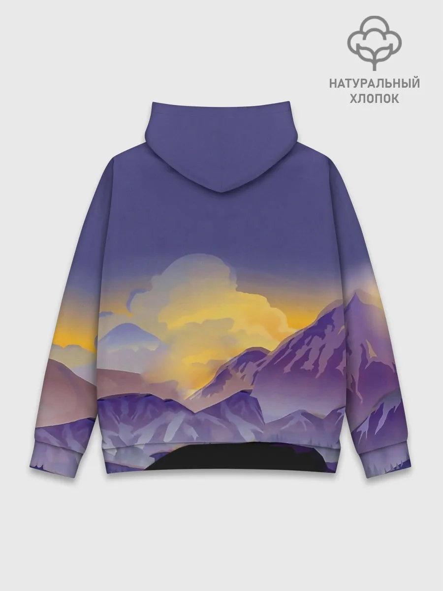 Худи мужской база хлопок / Эпичный Картман в горах | Южный Парк