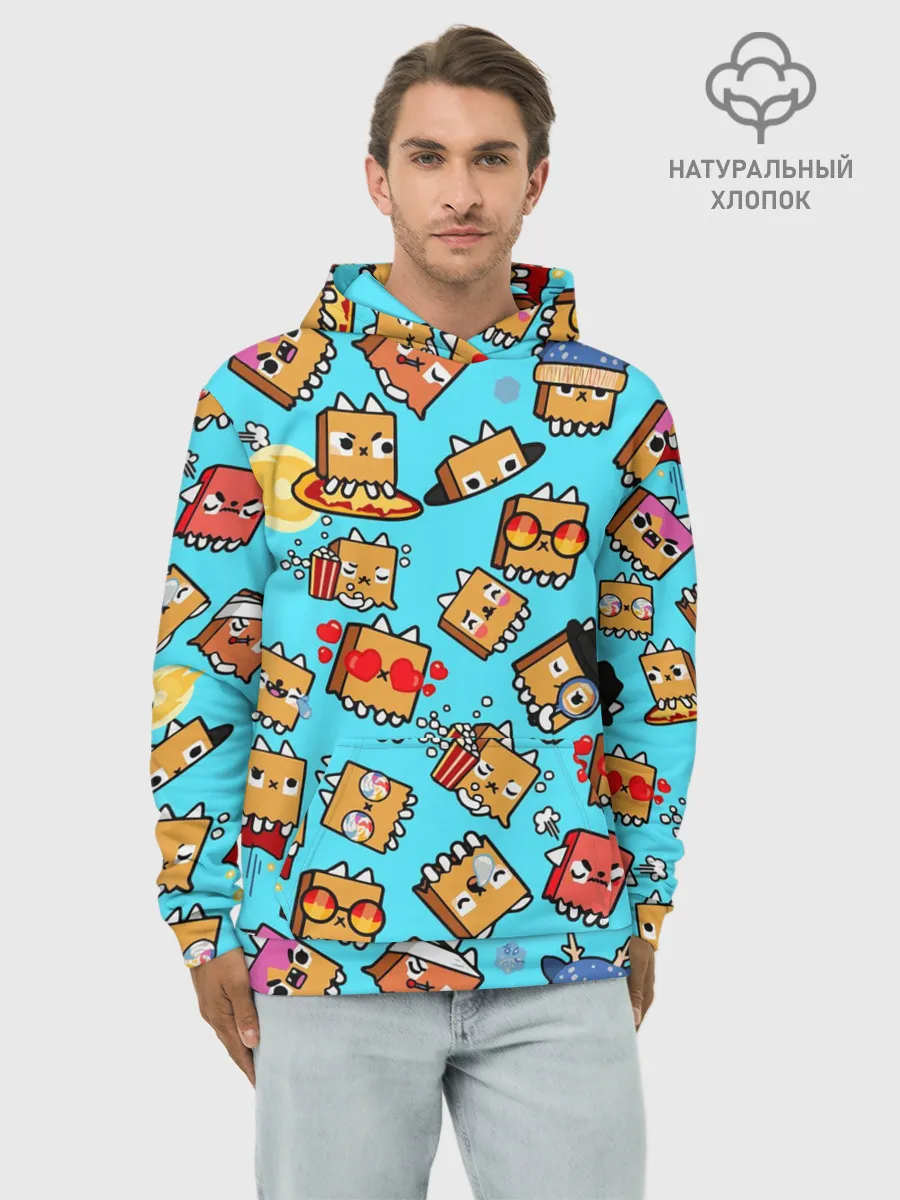 Худи мужской база хлопок / PAPER BAG CAT TOCA BOCA / TOCA LIFE WORLD
