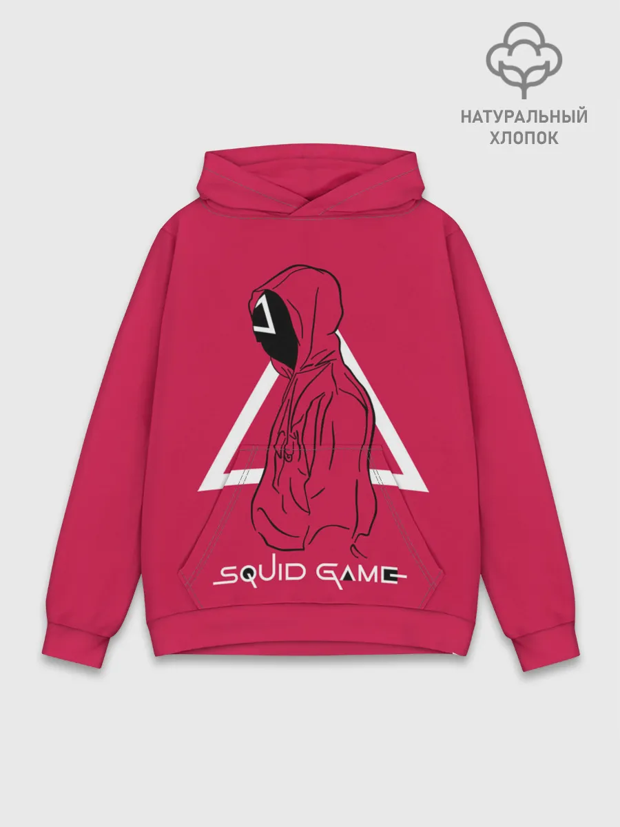 Худи мужской база хлопок / Игра в кальмара: стражник треугольник