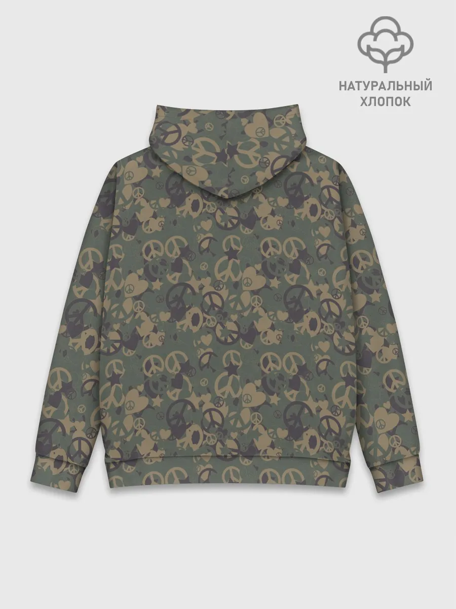 Худи мужской база хлопок / Пацифист