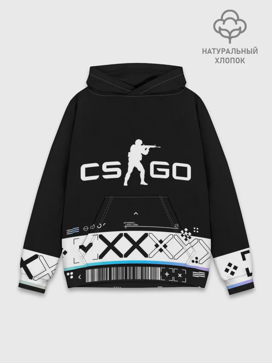 Худи мужской база хлопок / Printstream | Поток информации | CS:GO
