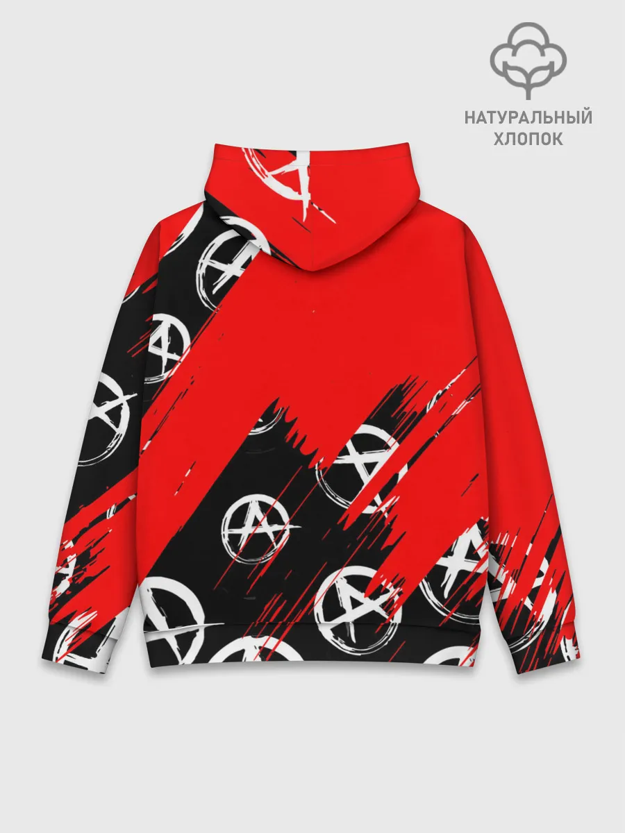 Худи мужской база хлопок / анархия гражданская оборона | ПАТТЕРН
