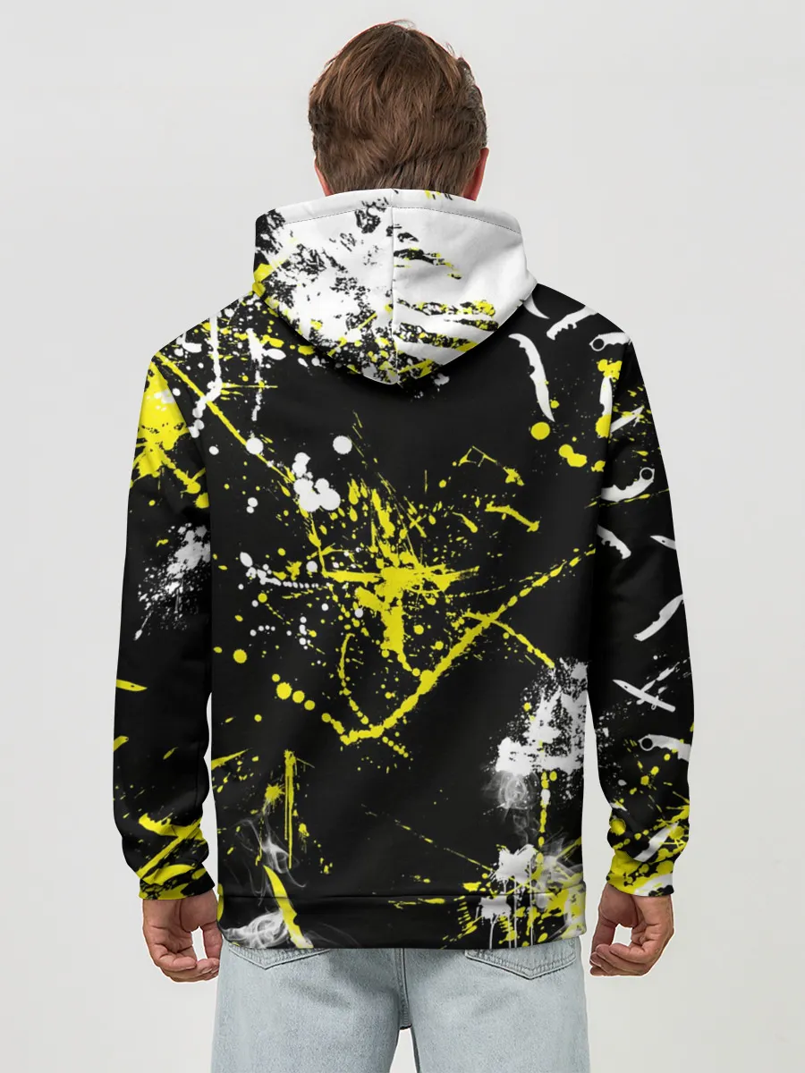 Худи мужской база хлопок / CS:GO Брызги красок