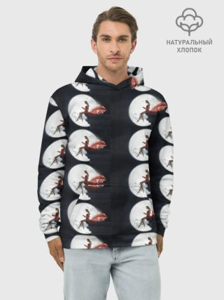 Худи мужской база хлопок / Лунная девушка