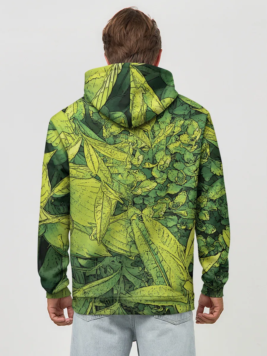 Худи мужской база хлопок / Растительная жизнь - Хоста