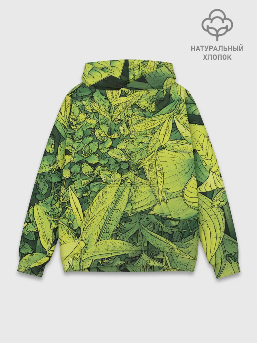 Худи мужской база хлопок / Растительная жизнь - Хоста