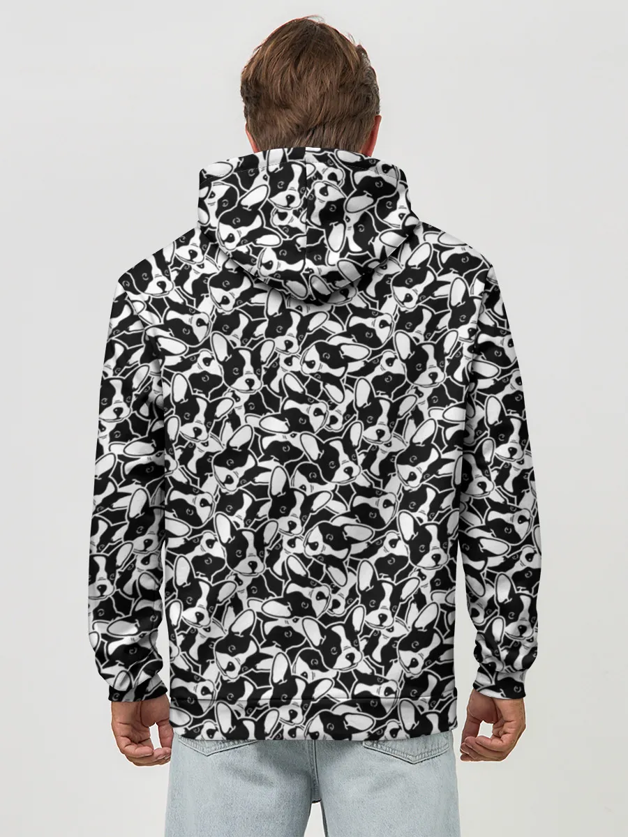 Худи мужской база хлопок / Щенки Французского Бульдога