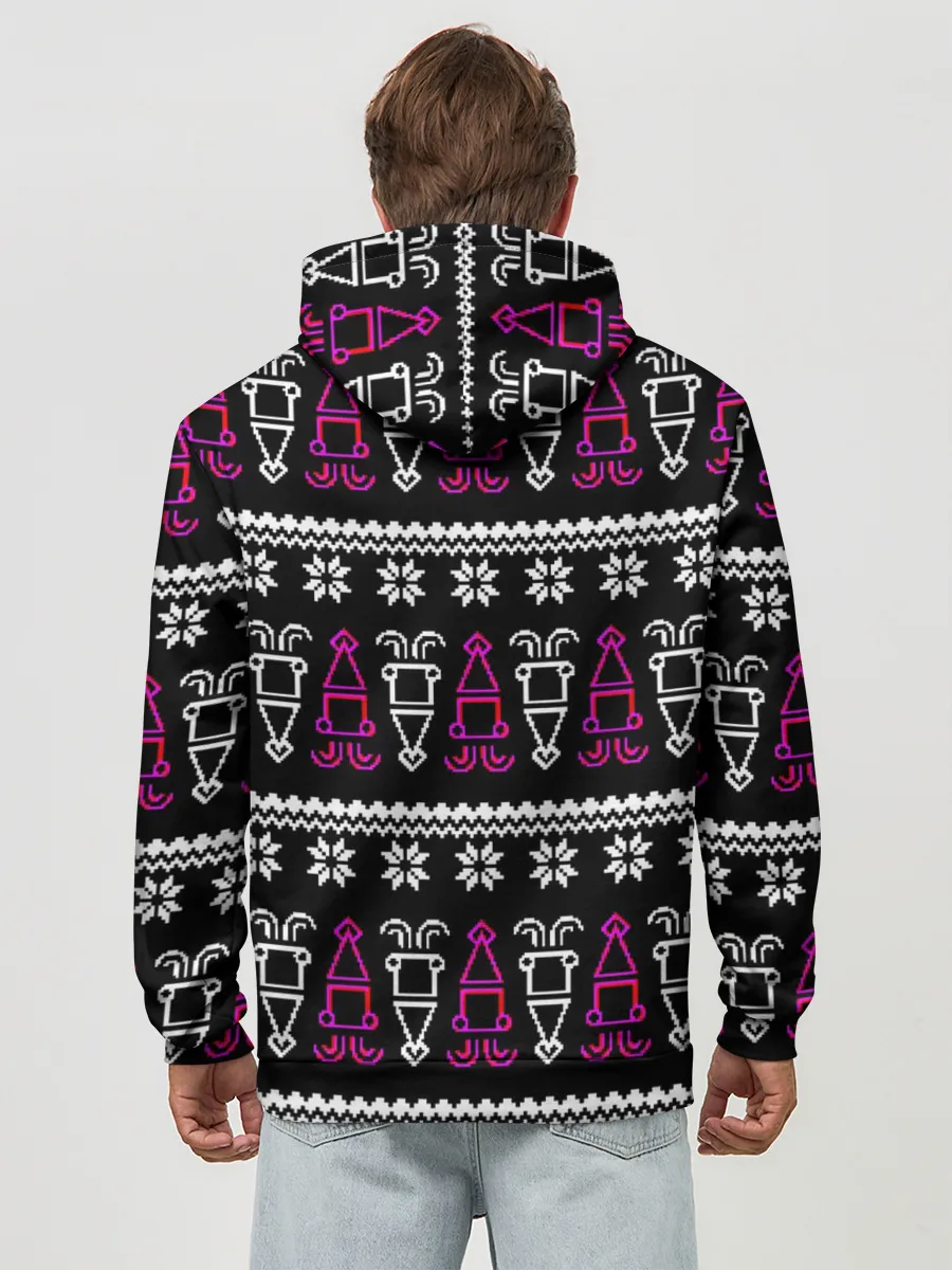 Худи мужской база хлопок / Праздник кальмара