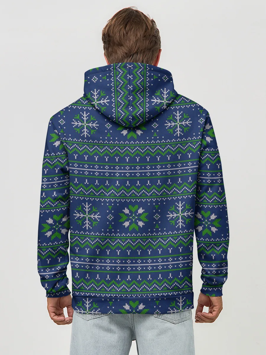 Худи мужской база хлопок / Узорный свитер.