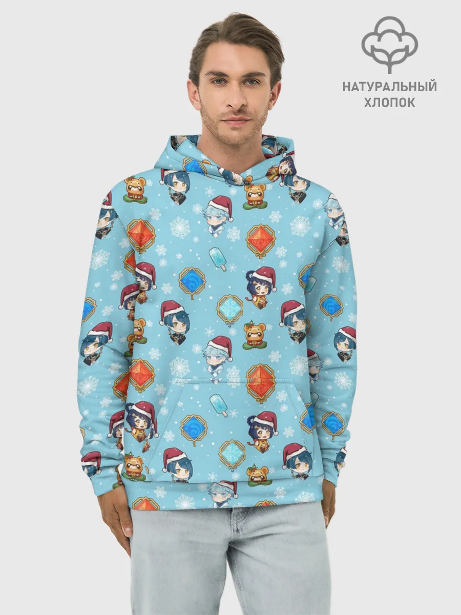 Худи мужской база хлопок / Genshin Impact Pattern