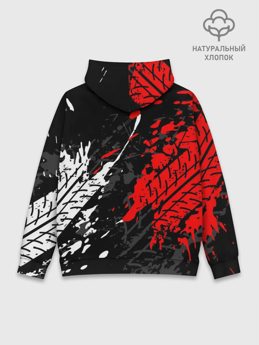 Худи мужской база хлопок / TOYOTA RED / TOYOTA SPORT