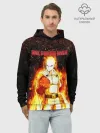 Худи мужской база хлопок / Сайтама в огне | One Punch-Man