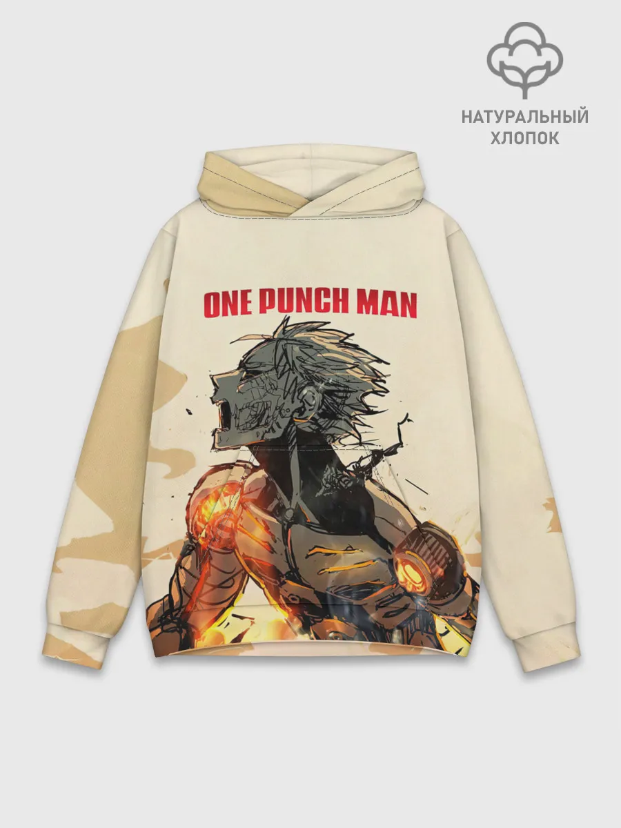 Худи мужской база хлопок / Разрушение Геноса One Punch-Man