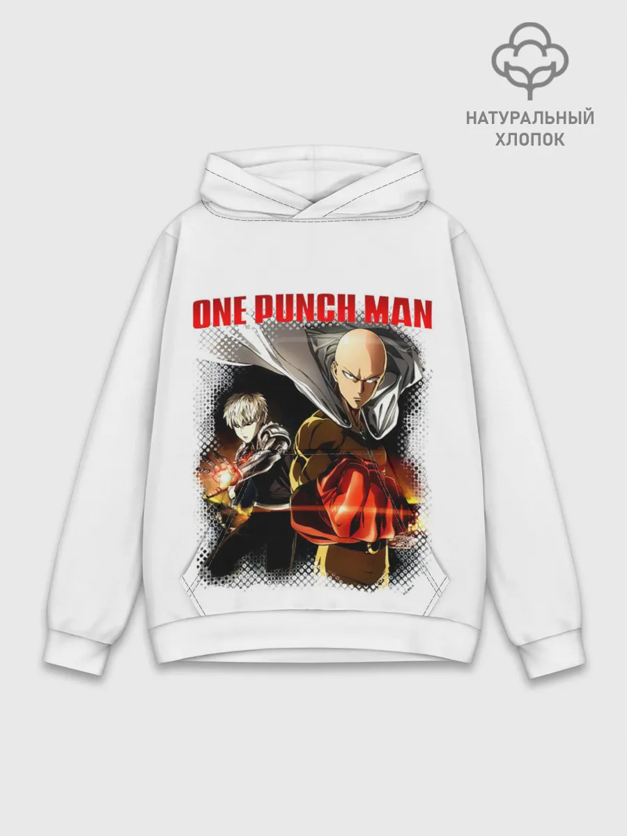 Худи мужской база хлопок / Сайтама и Генос One Punch-Man