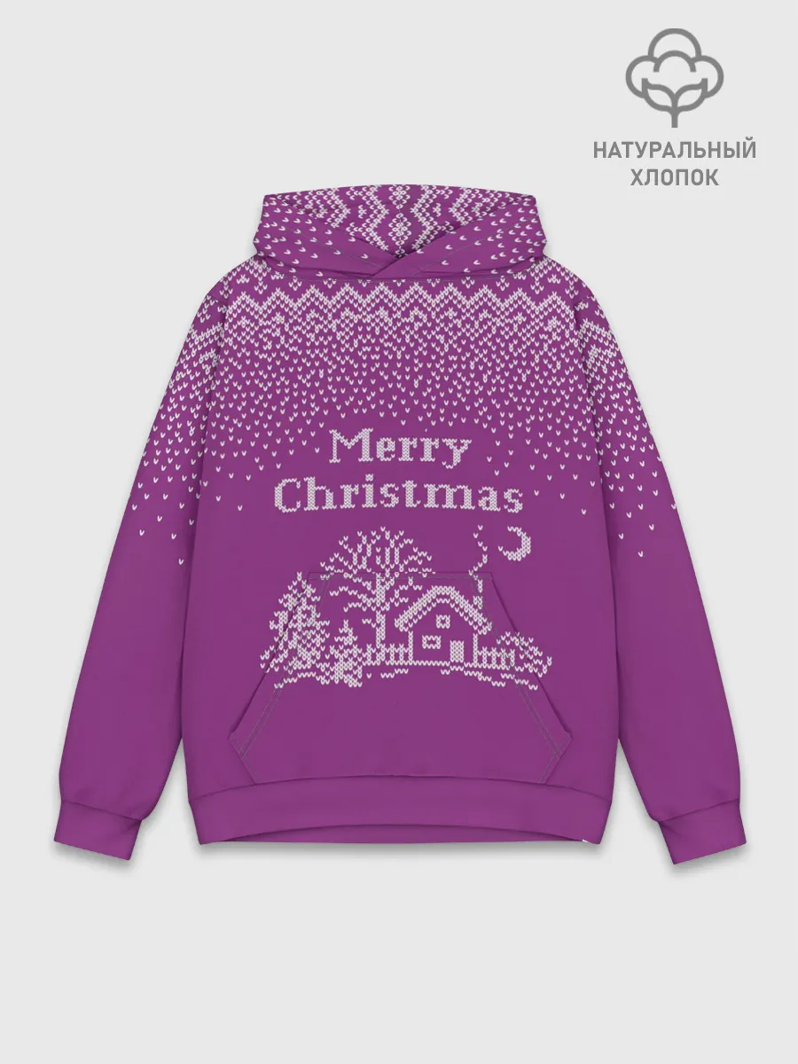 Худи мужской база хлопок / Новогодний дом.