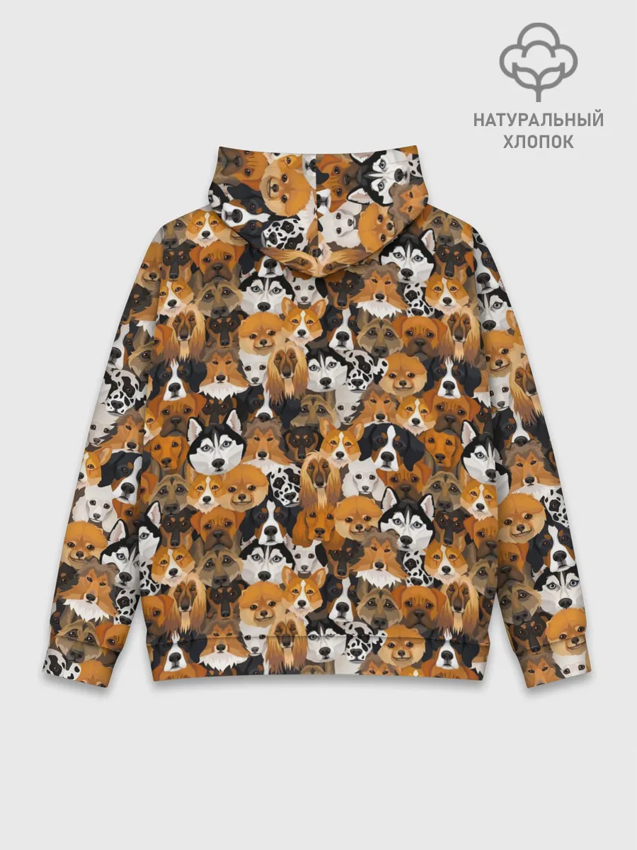 Худи мужской база хлопок / Разные Собаки