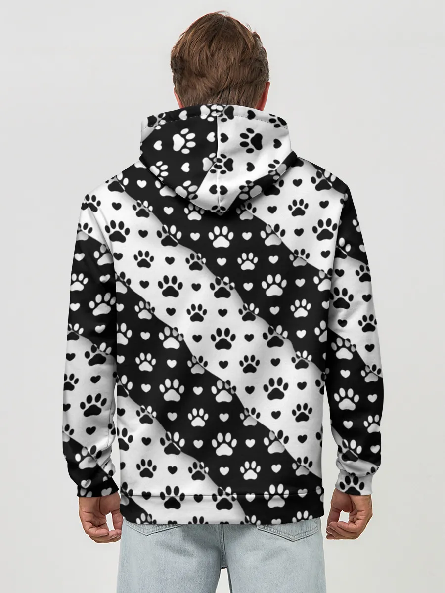 Худи мужской база хлопок / Следы от Лап