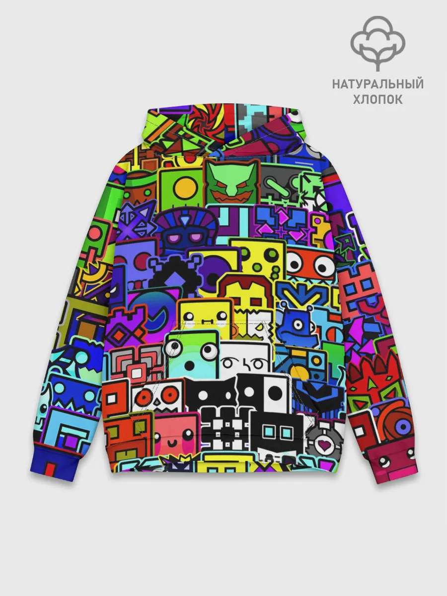 Худи мужской база хлопок / GEOMETRY DASH ВСЕ СКИНЫ