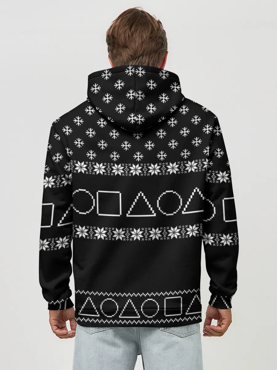 Худи мужской база хлопок / Новогодний свитер Ojingeo geim