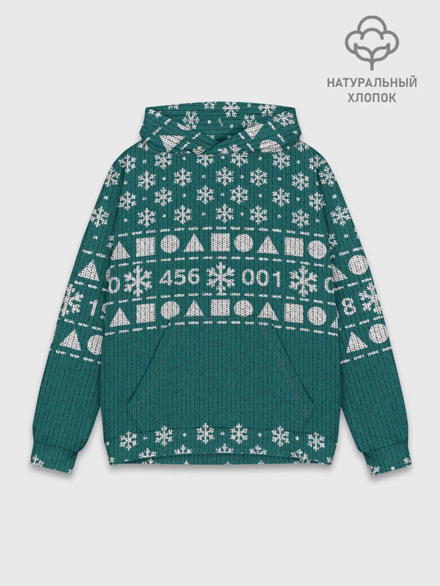 Худи мужской база хлопок / Орнамент Ojingeo geim