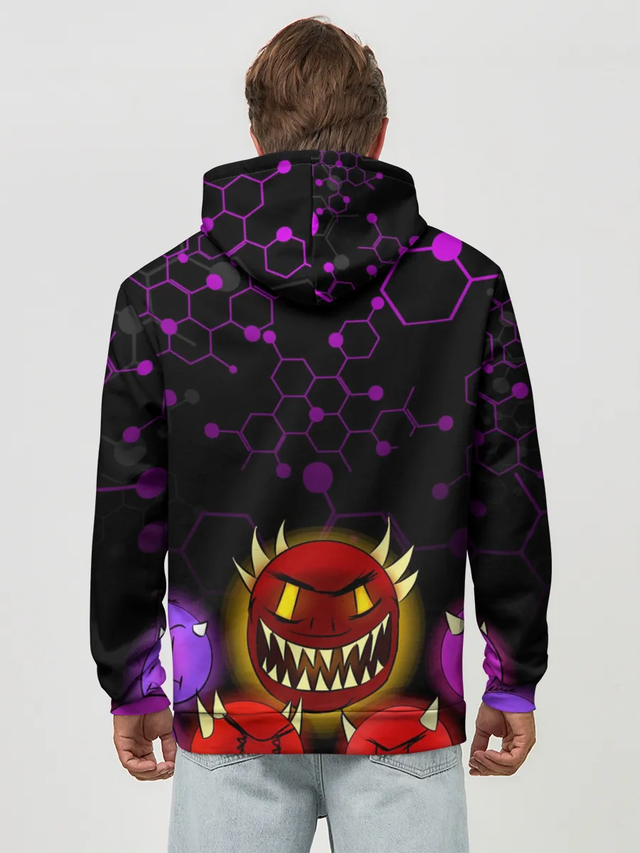 Худи мужской база хлопок / GEOMETRY DASH DEMONS / ДЕМОНЫ