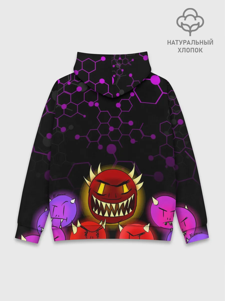 Худи мужской база хлопок / GEOMETRY DASH DEMONS / ДЕМОНЫ