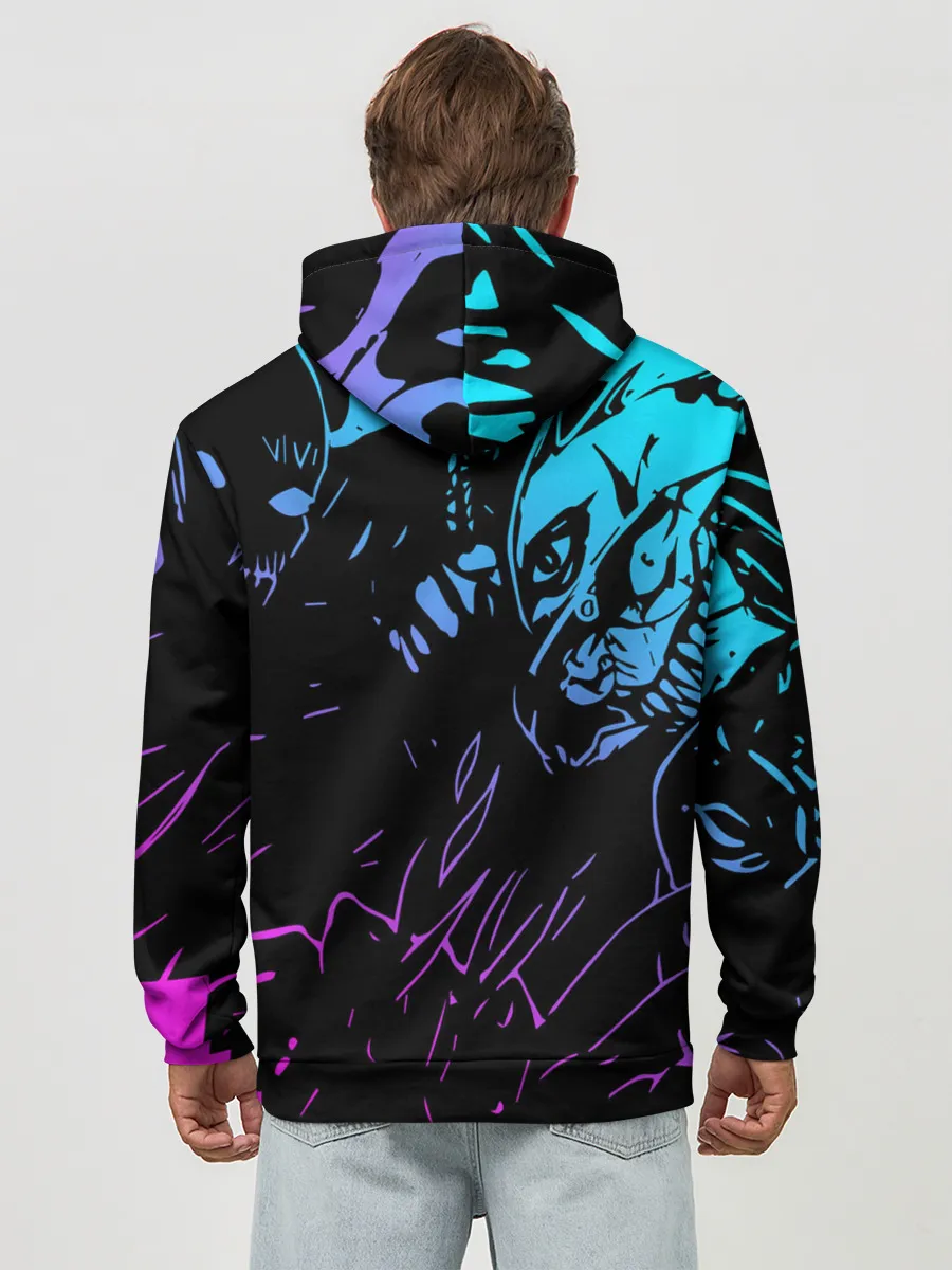 Худи мужской база хлопок / Velial Squad neon