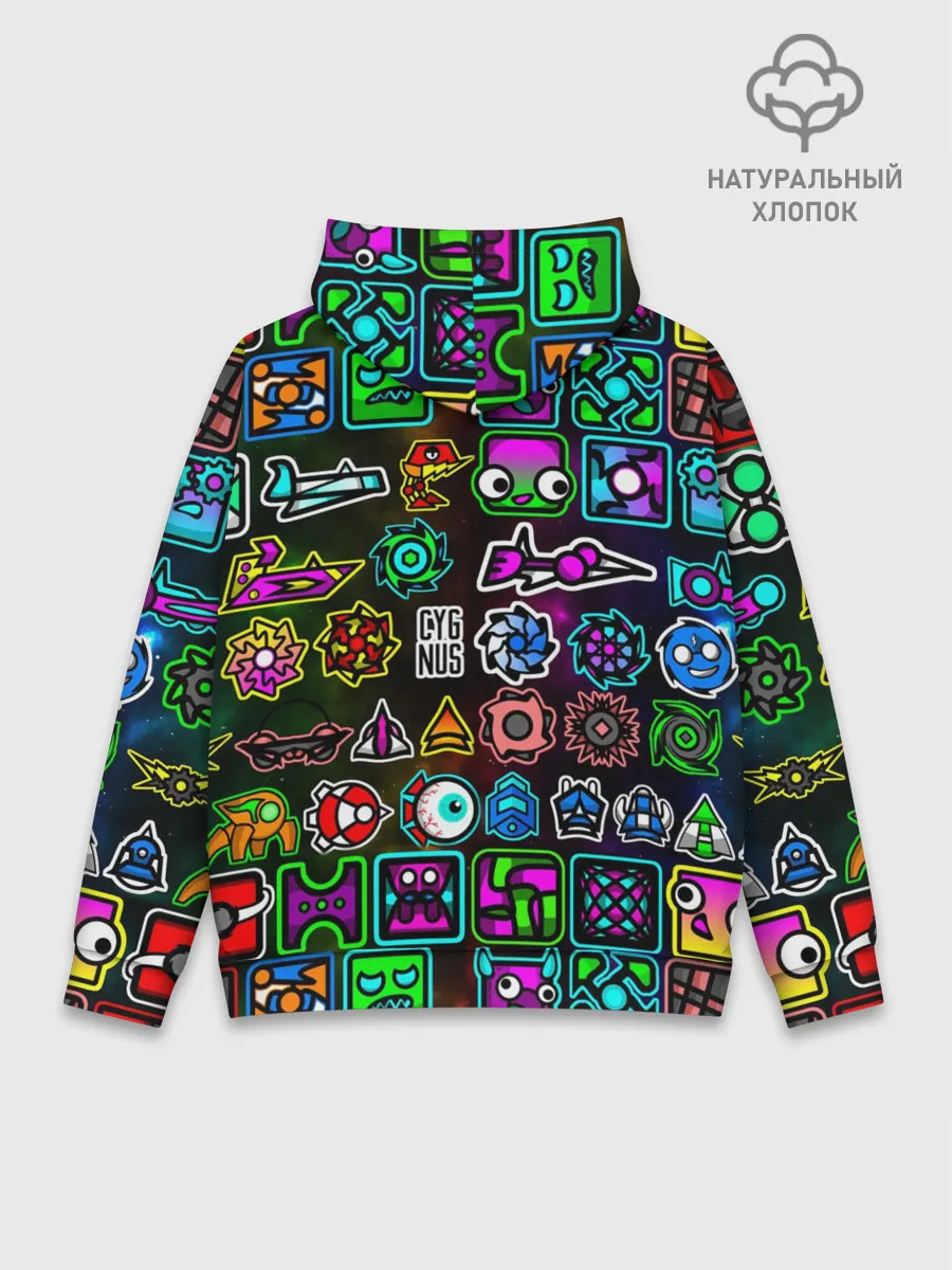 Худи мужской база хлопок / GEOMETRY DASH ГЕРОИ