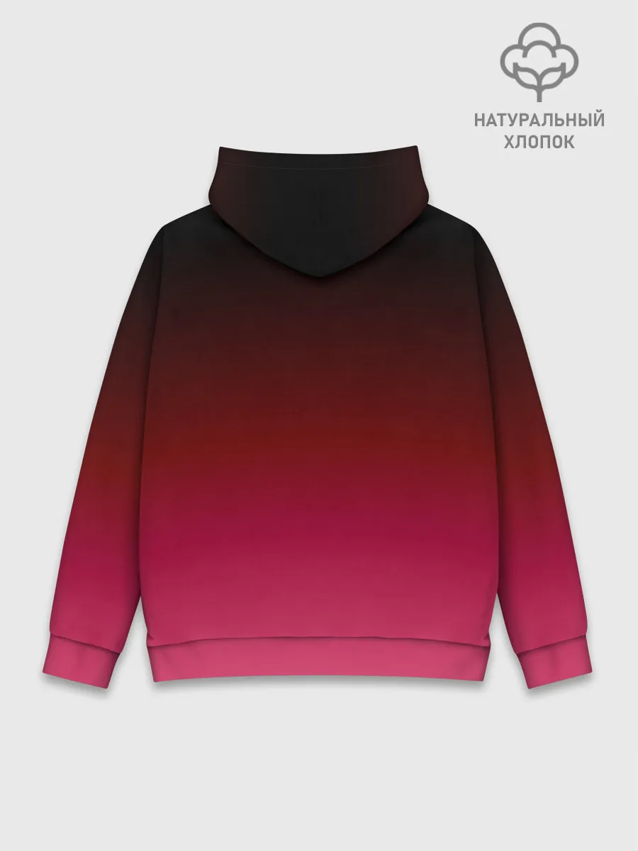 Худи мужской база хлопок / Распорядитель игры на черно розовом фоне