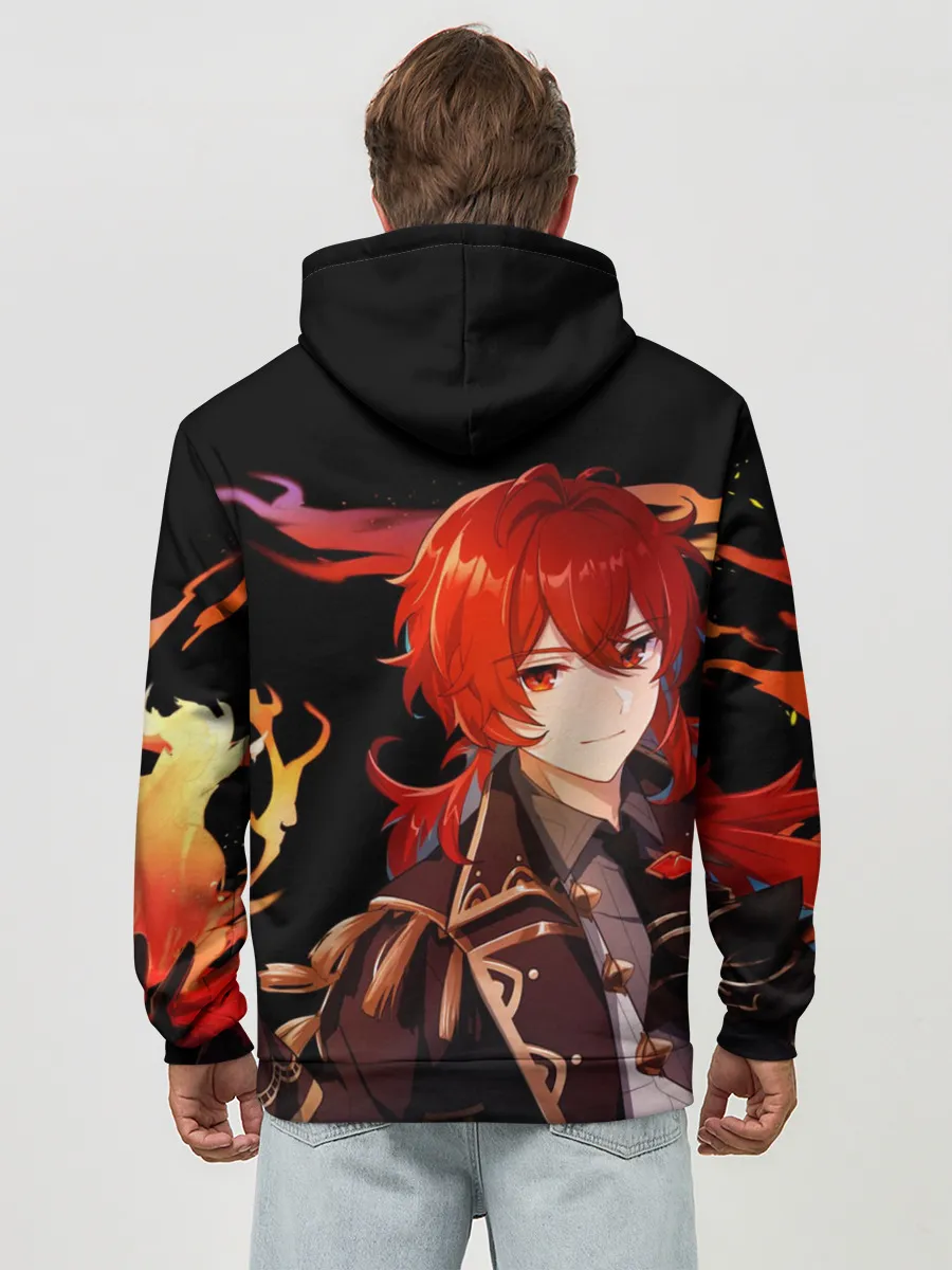 Худи мужской база хлопок / Genshin Impact - Дилюк