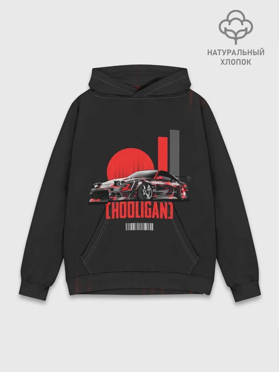 Худи мужской база хлопок / HOOLIGAN