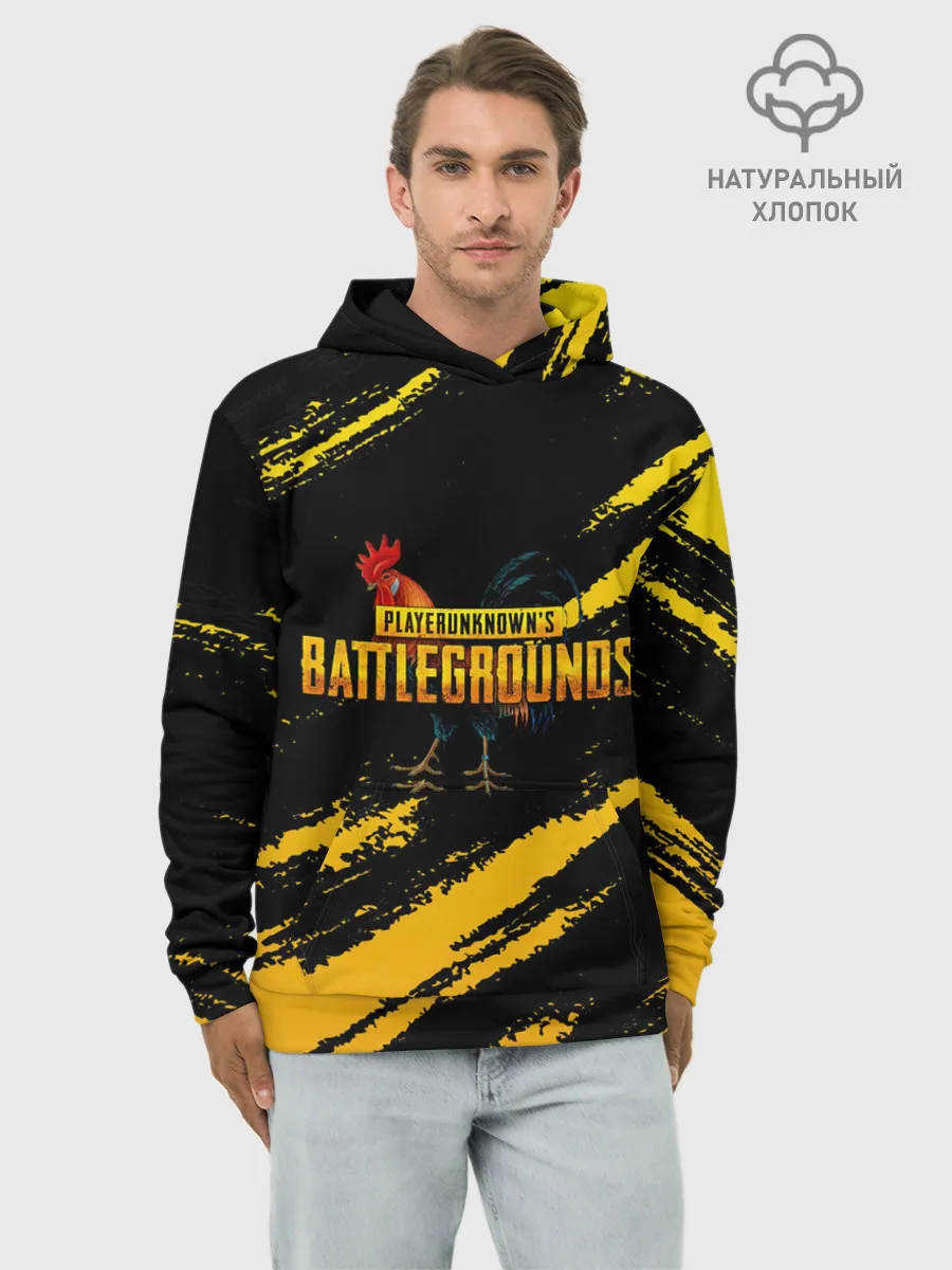 Худи мужской база хлопок / Playerunknowns Battlegrounds: Петух.