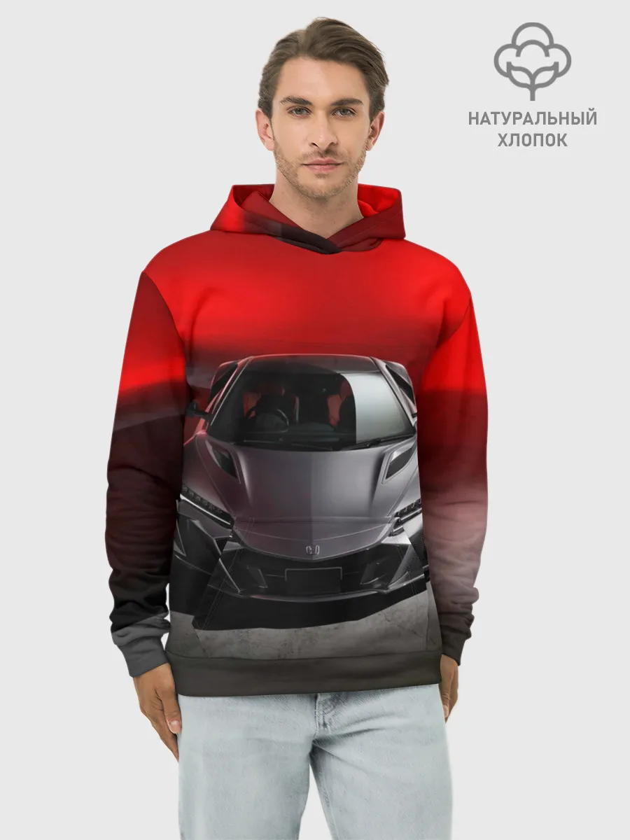 Худи мужской база хлопок / HONDA NSX