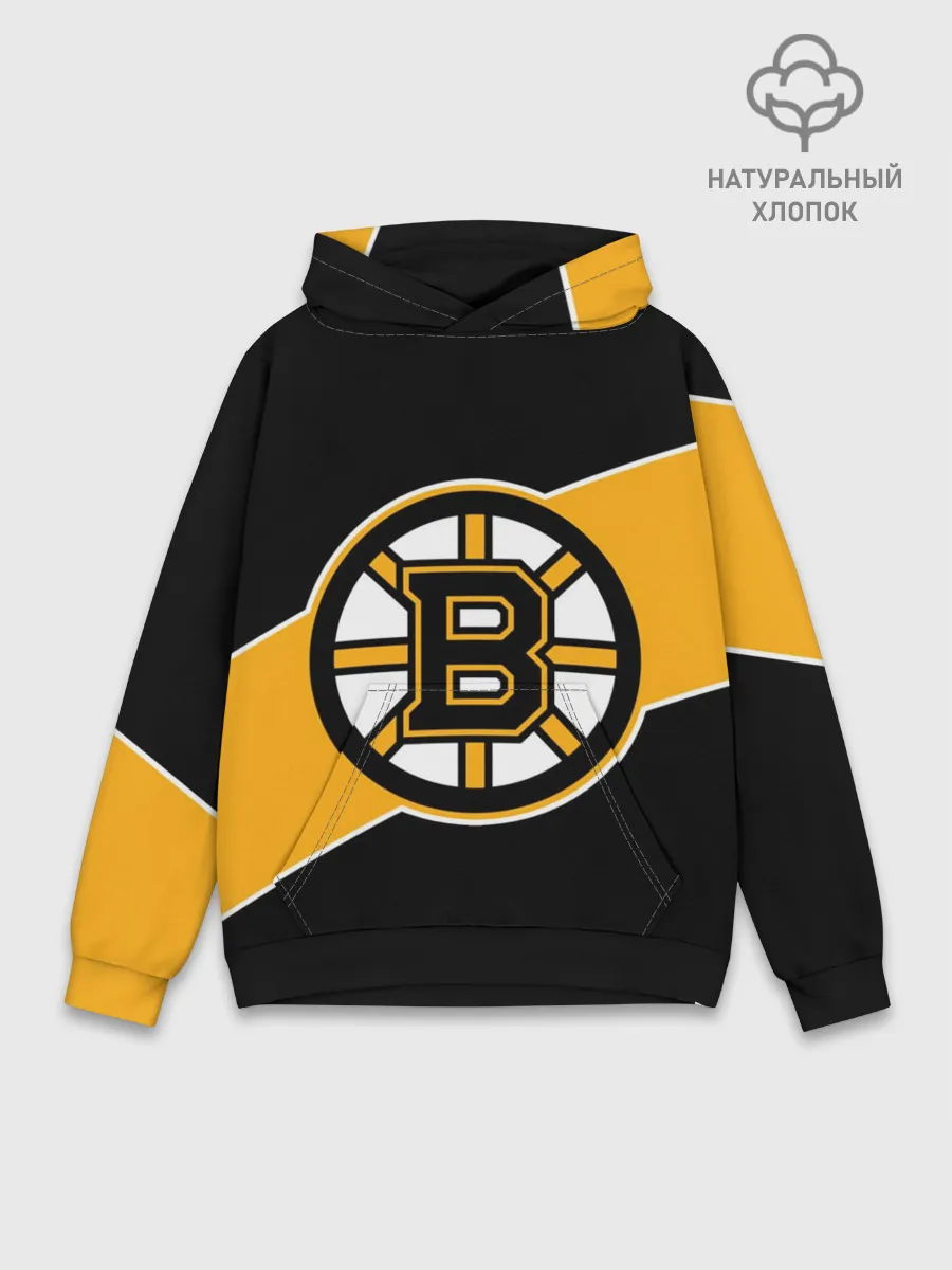 Худи мужской база хлопок / Бостон Брюинз, Boston Bruins