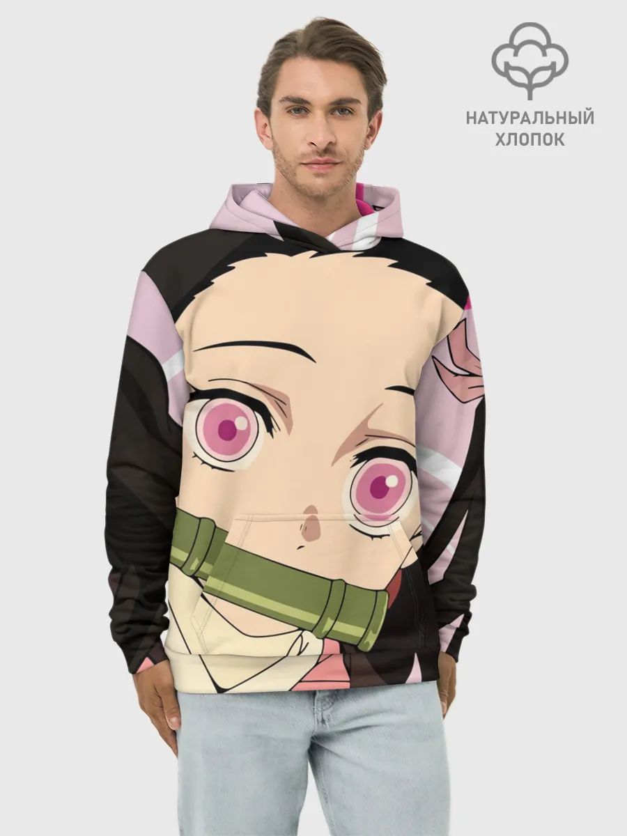 Худи мужской база хлопок / Незуко, Nezuko