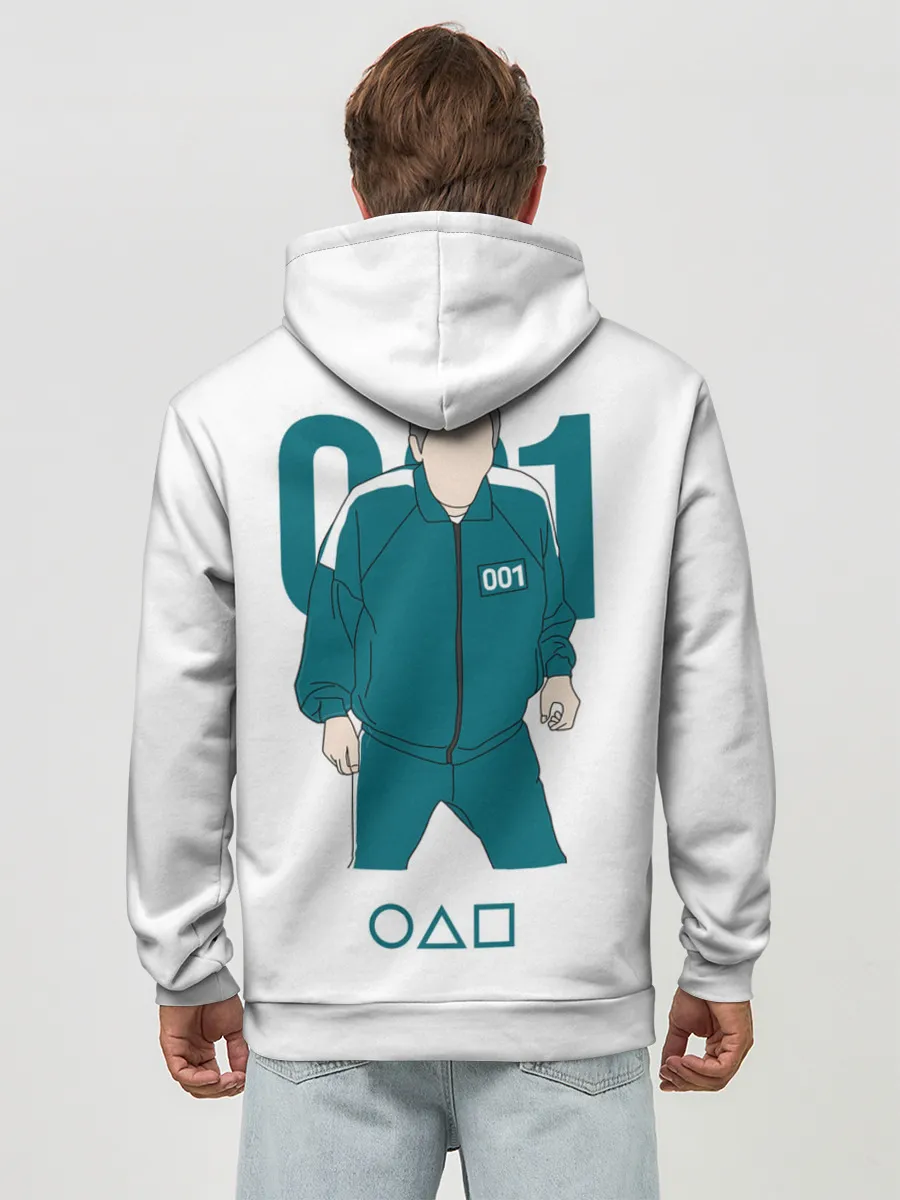 Худи мужской база хлопок / Squid game - О Иль Нам 001
