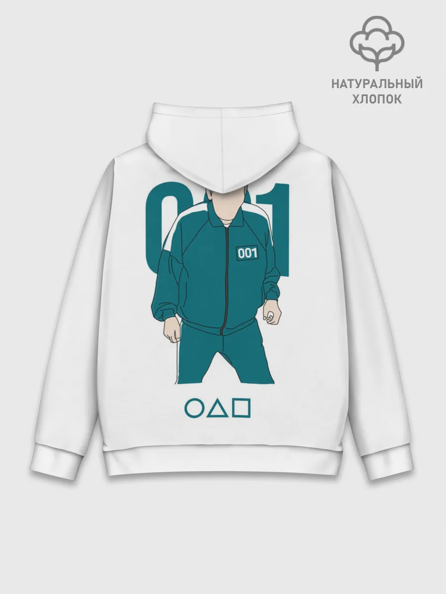 Худи мужской база хлопок / Squid game - О Иль Нам 001