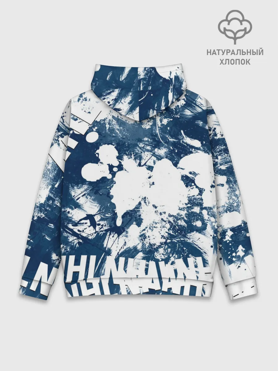 Худи мужской база хлопок / Коламбус Блю Джекетс, Columbus Blue Jackets