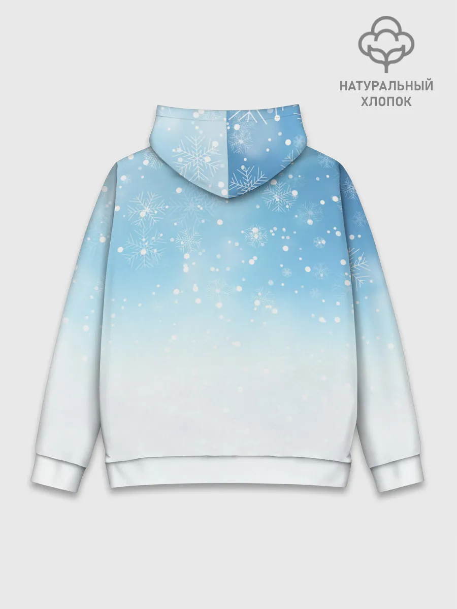 Худи мужской база хлопок / Новогодний Корги / New Years Corgi