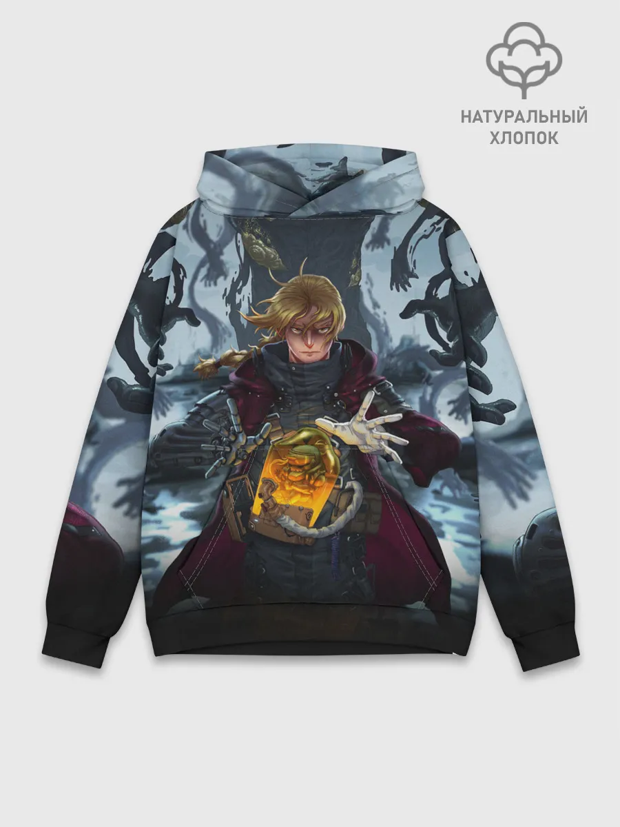 Худи мужской база хлопок / СТАЛЬНОЙ АЛХИМИК DEATH STRANDING STYLE