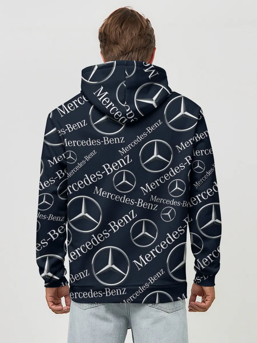Худи мужской база хлопок / MERCEDES-BENZ / МЕРСЕДЕС-БЕНЗ / УЗОР