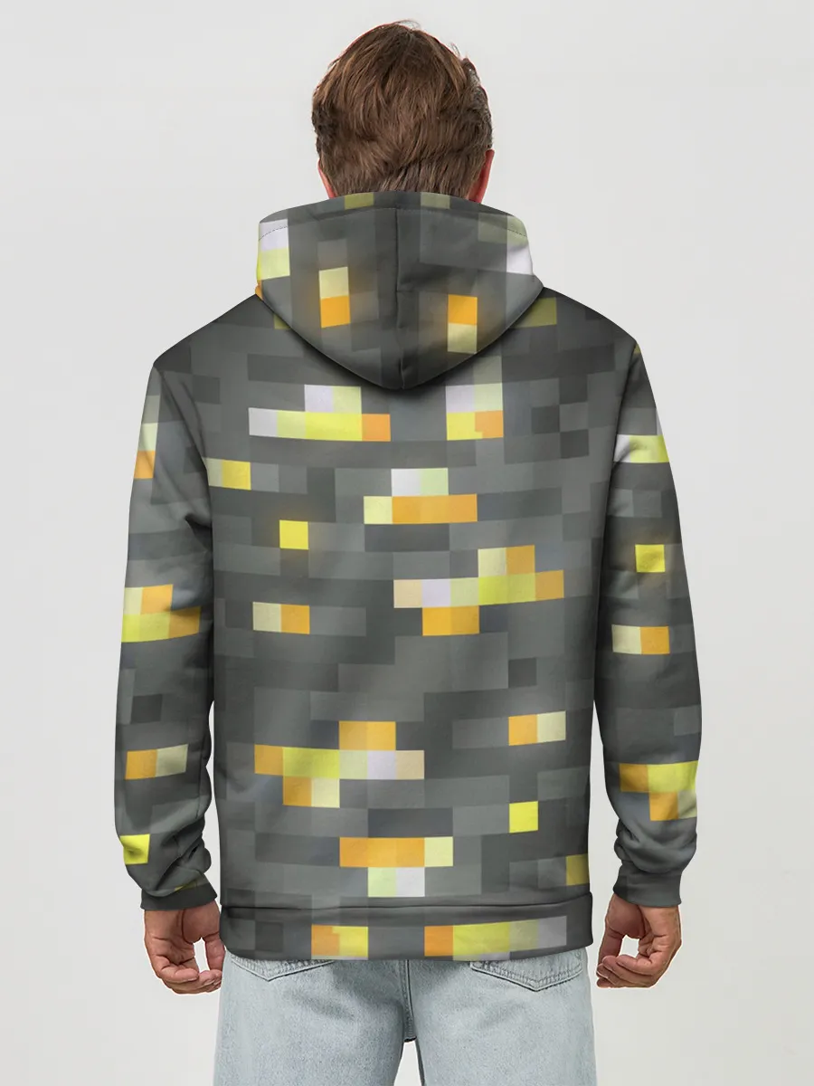 Худи мужской база хлопок / ЗОЛОТАЯ РУДА | GOLD ORE | MINECRAFT