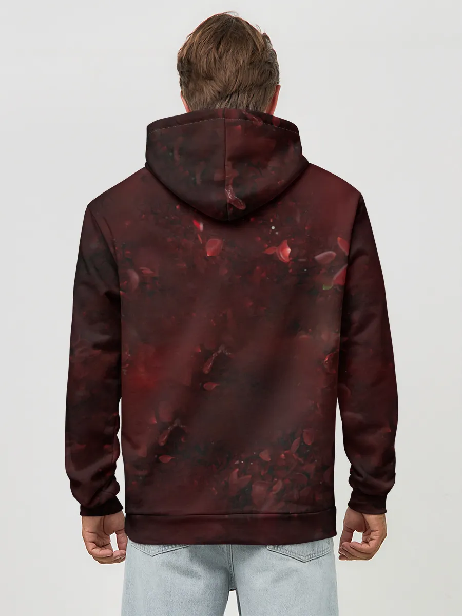 Худи мужской база хлопок / Лого GNR в розах