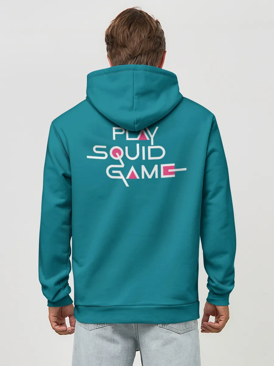 Худи мужской база хлопок / Keep calm and play squid game