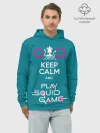 Худи мужской база хлопок / Keep calm and play squid game