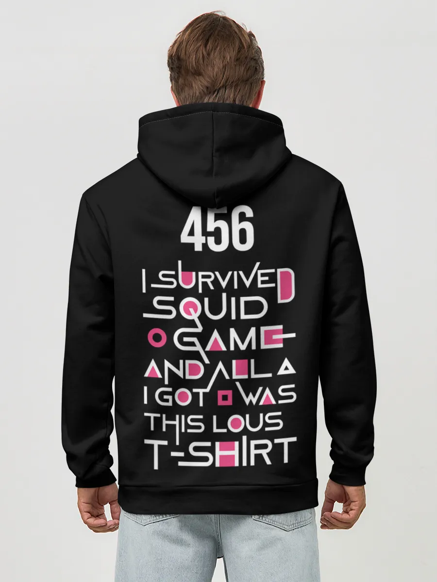 Худи мужской база хлопок / Я выжил в игре с кальмарами...