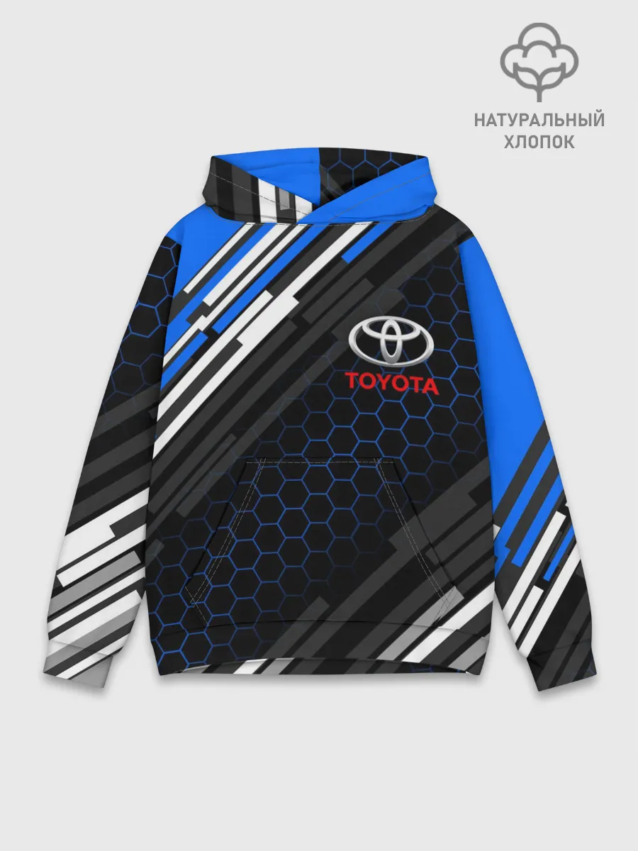 Худи мужской база хлопок / TOYOTA SPORT / ЛИНИИ / LINES